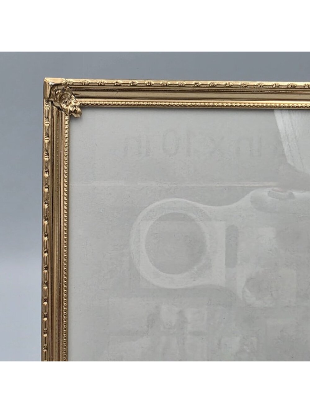 Vintage Gold Ornate Square Picture Frame With Floral Corner Accents 8x8 Inches